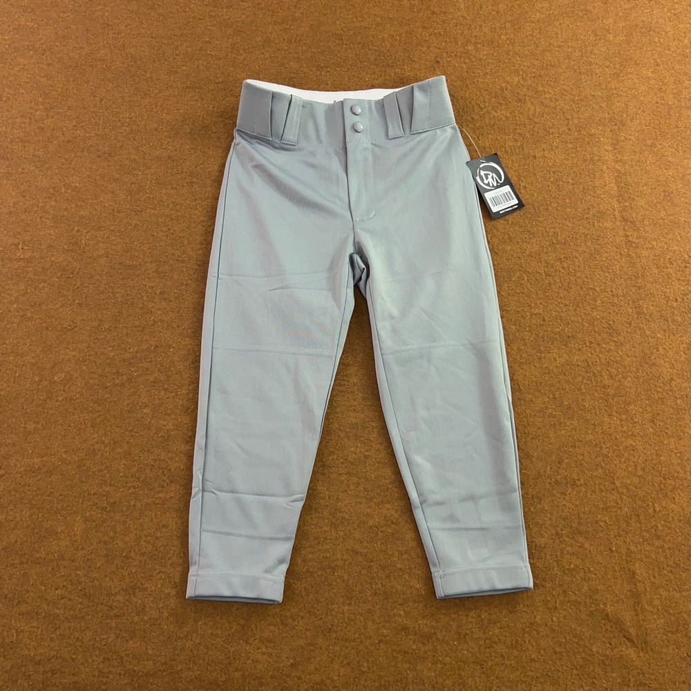 Dirty Mids Youth Size Medium Grey Polyester Athletic Baseball Pants NWT